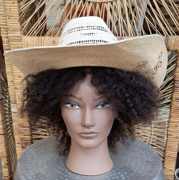 Hat Biz Stylish Cream Straw Cowboy Hat for Women_7 1/4 main image 7